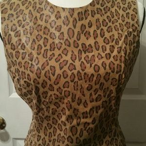 Ladies leather tank top
