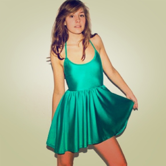 American Apparel Tricot Nylon Figure Skater Dress!