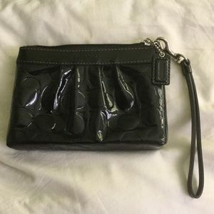 AUTHENTIC COACH PATTEN LEATHER WRISTLET