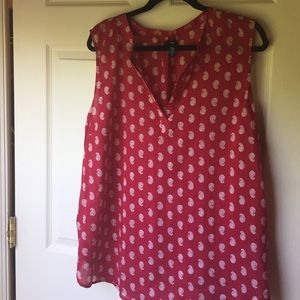 GAP Red and white cotton top, XXL
