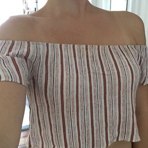 Off the shoulder crop top