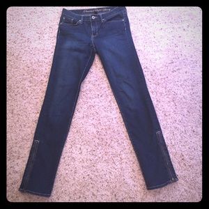 Zipper ankle gap skinny jeans
