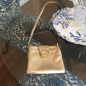 Moving sale! Michael kors gold cross-body purse