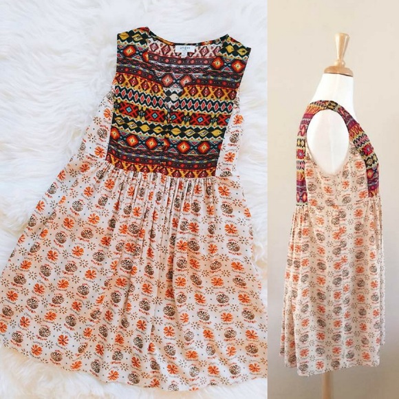 💥LAST-1💥Slevls Mixed Media Baby Doll Tunic Dress - Picture 3 of 3