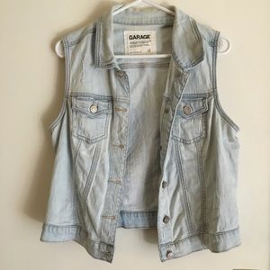 A light wash Jean vest. Worn twice