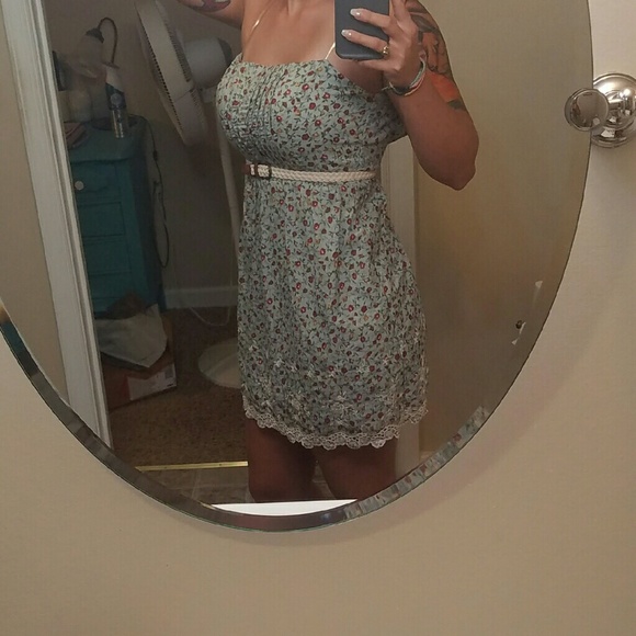 Strapless Flower Dress