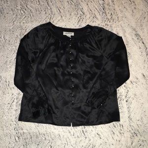 Alfani Black Silk Blouse