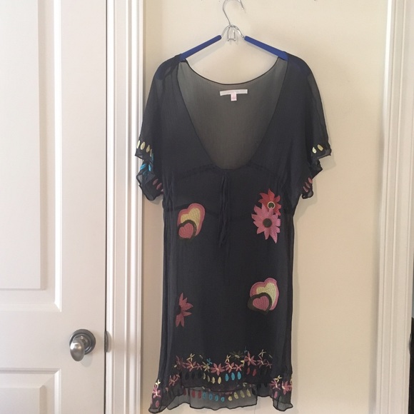 100% silk hippie cover up