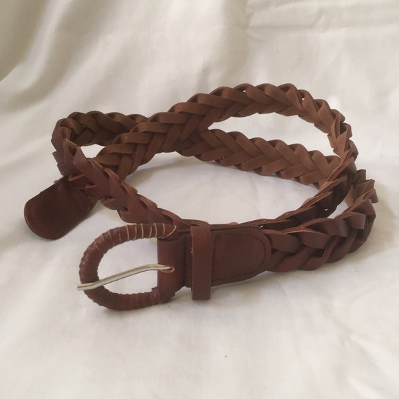 Brand new brown braided belt