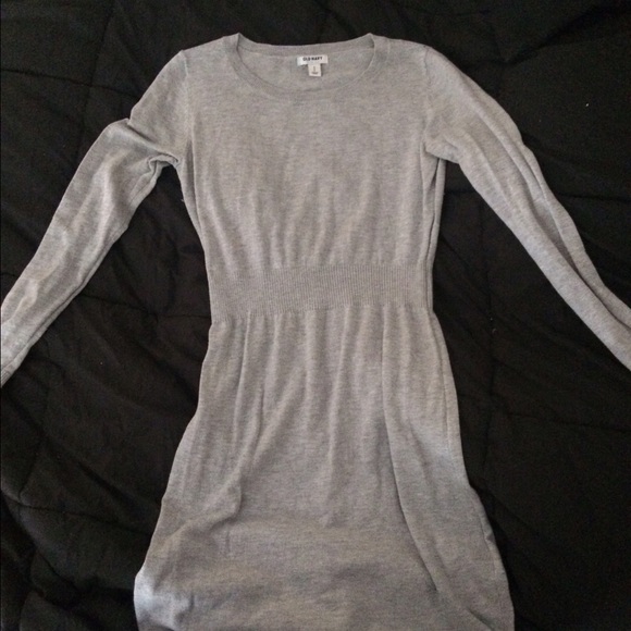 Grey sweater dress