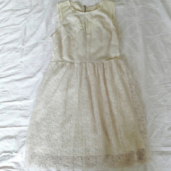 UO Ivory Lace Dress with cutouts