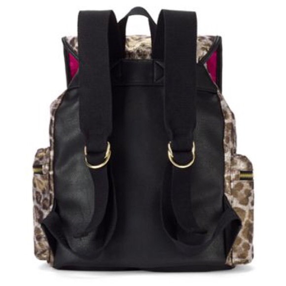 JUICY COUTURE GOLD GLITTERY LEOPARD BACKPACK - Picture 2 of 4