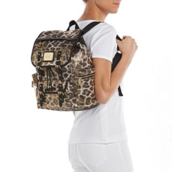 JUICY COUTURE GOLD GLITTERY LEOPARD BACKPACK - Picture 4 of 4