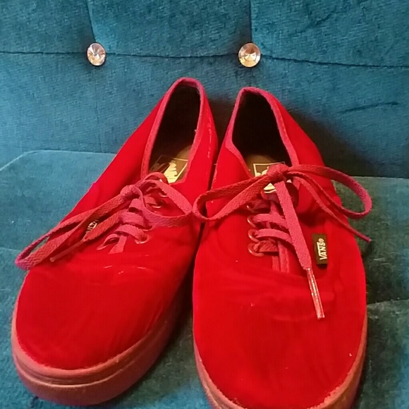 Vans Shoes - LIMITED EDITION crushed red velvet Vans!