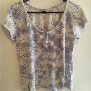 Free people lilac and white T