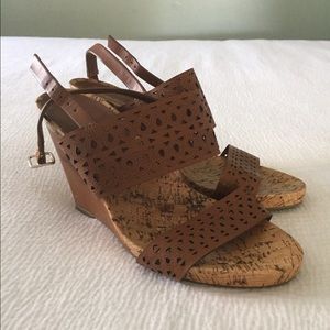 BCBGeneration Brown Wedge Sandals