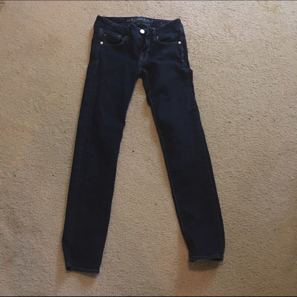 AE Dark Denim Skinny Jeans (Super Stretch) - Picture 3 of 4