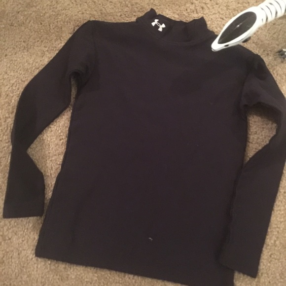 Under Armour Boys ColdGear Fitted Mock Neck Shirt