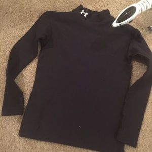 Under Armour Boys ColdGear Fitted Mock Neck Shirt