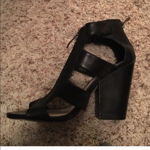 Block heel, black, size 6