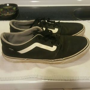 Black with white stripe men's Vans