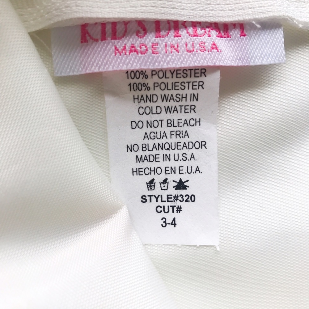 ❌SOLD❌ Kids Dream Ivory Rosette Formal Dress 3-4T - Picture 6 of 6