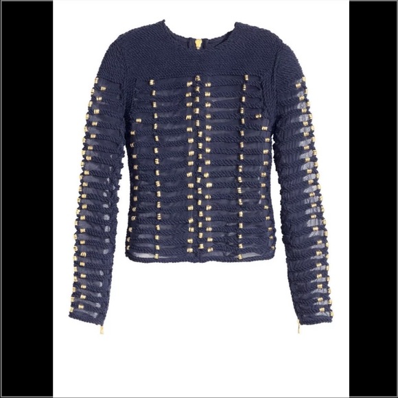 Balmain H&M Blue Rope Top
