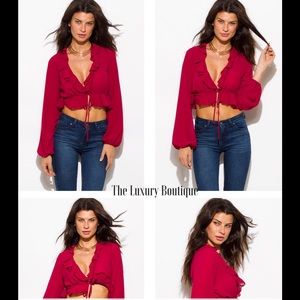 Chiffon Ruffle Blouse💋