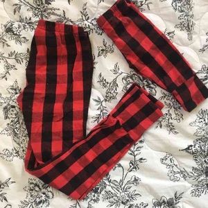 Red & Black Plaid 5T & NB pant set