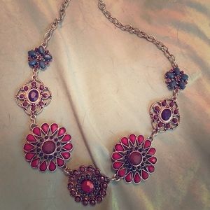 Colorful statement necklace