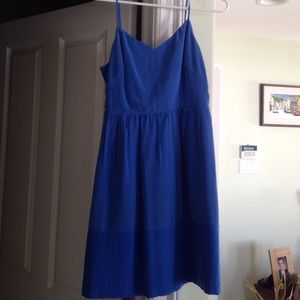 Madewell cobalt blue silk dress
