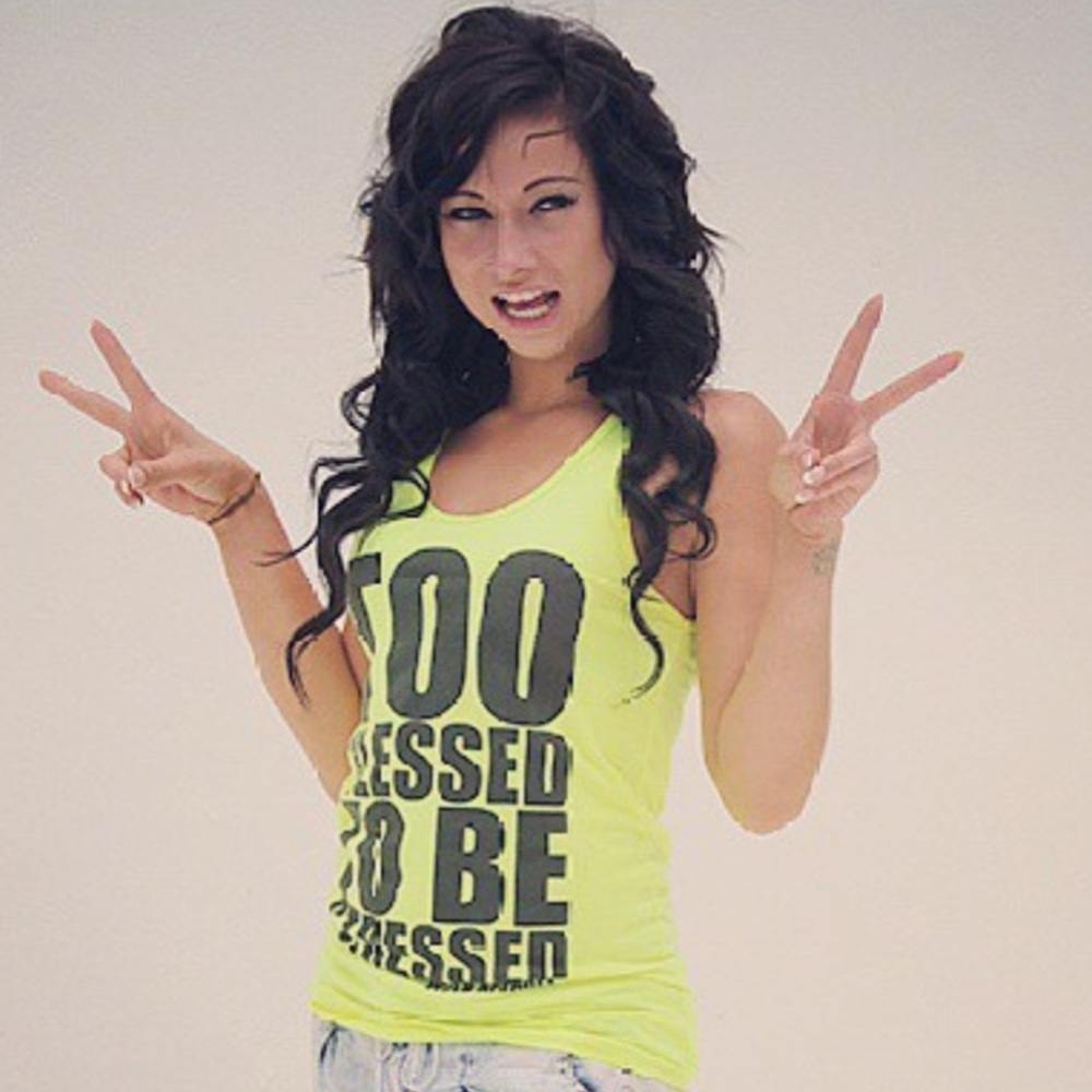 TOO BLESSED TO BE STRESSED NEON tank-top UNISEX