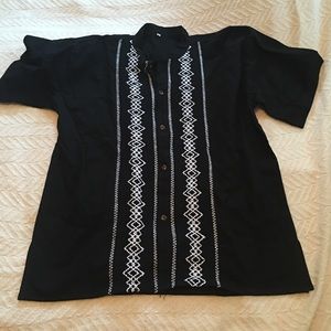 Shirts - Men's Mexican Embroidered Guayabera Shirt Shirts - Men's Mexican Embroidered Guayabera Shirt