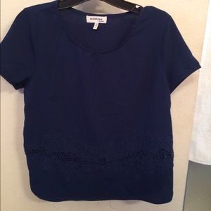 Blue cropped blouse