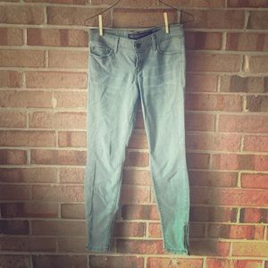 Vintage green pants with side zipper