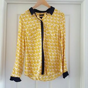 Horse Print Button Down blouse