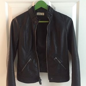 Hollister leather jacket