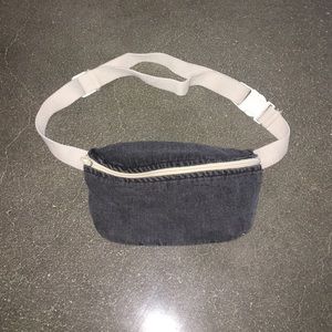 American apparel black denim fanny pack
