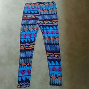 Multi color multi design leggings