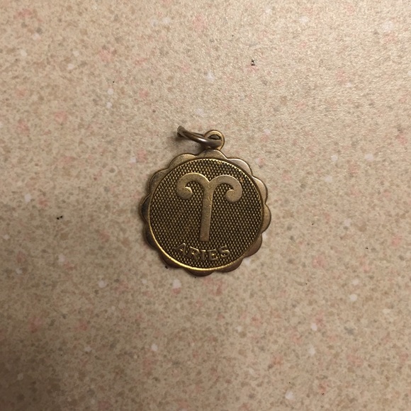 Gold aries pendant