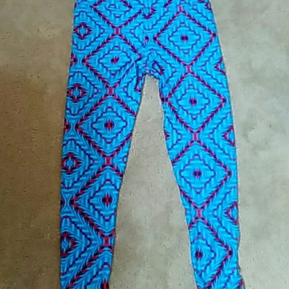 Blue with design leggings