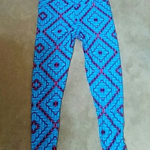 Blue with design leggings