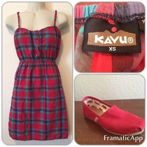KAVU plaid dress