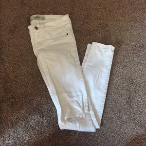 White distressed Hollister jeans