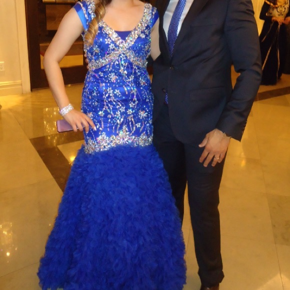 Royal blue Mori Lee dress