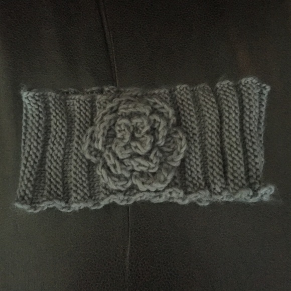 Cute winter dark grey headband