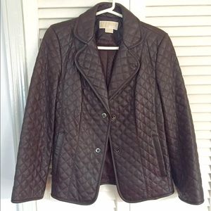 Michael Kors brown leather jacket