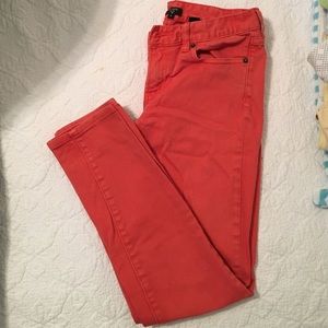 Coral J. Crew stretch jeans