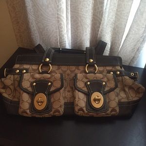 Coach Authentic Legacy Signature Satchel Handbag