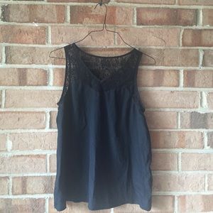 Black lace tank